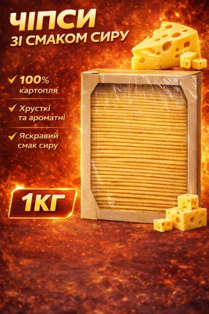 Чіпси картопляні зі смаком сиру 1 кг