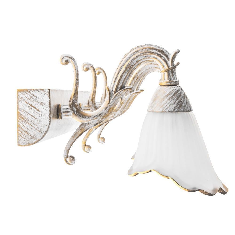 Светильник настенный накладной винтаж Brille SW-325/3 E14 WH/G для картин - фото 3