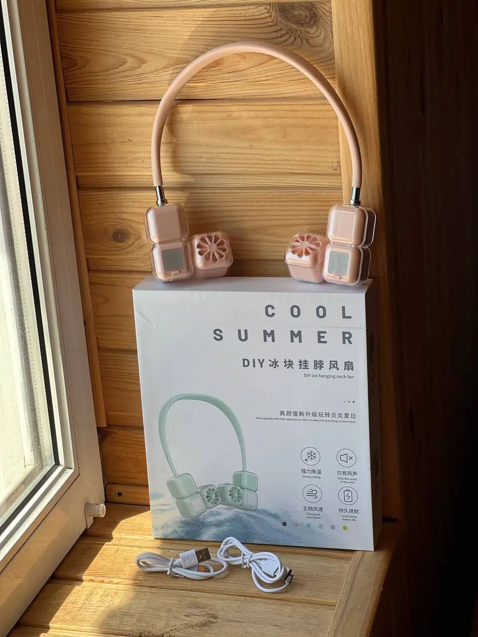 Вентилятор шийний Ice Cube Hanging neck fan AND LY-955 (27714639) - фото 3