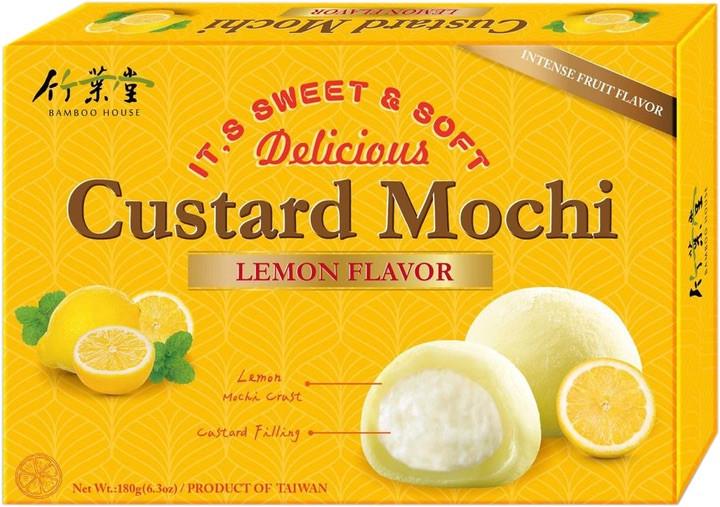 Пироженное Моти Bamboo House Gustard Mochi Lemon Flavor с заварным кремом Лимон 180 г