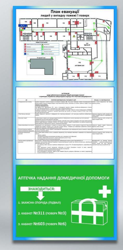 Табличка План евакуації 400х900 мм з ламінацією 3 мм (08202)