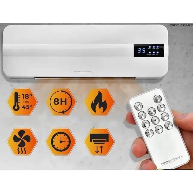 Обігрівач настінний ProfiCare PC-HL 3116 з пультом (200604) - фото 2 Обігрівач настінний ProfiCare PC-HL 3116 з пультом (200604) - фото 2