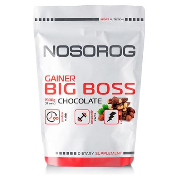 Гейнер Nosorog Nutrition Big Boss 1500 g /15 servings/ Chocolate