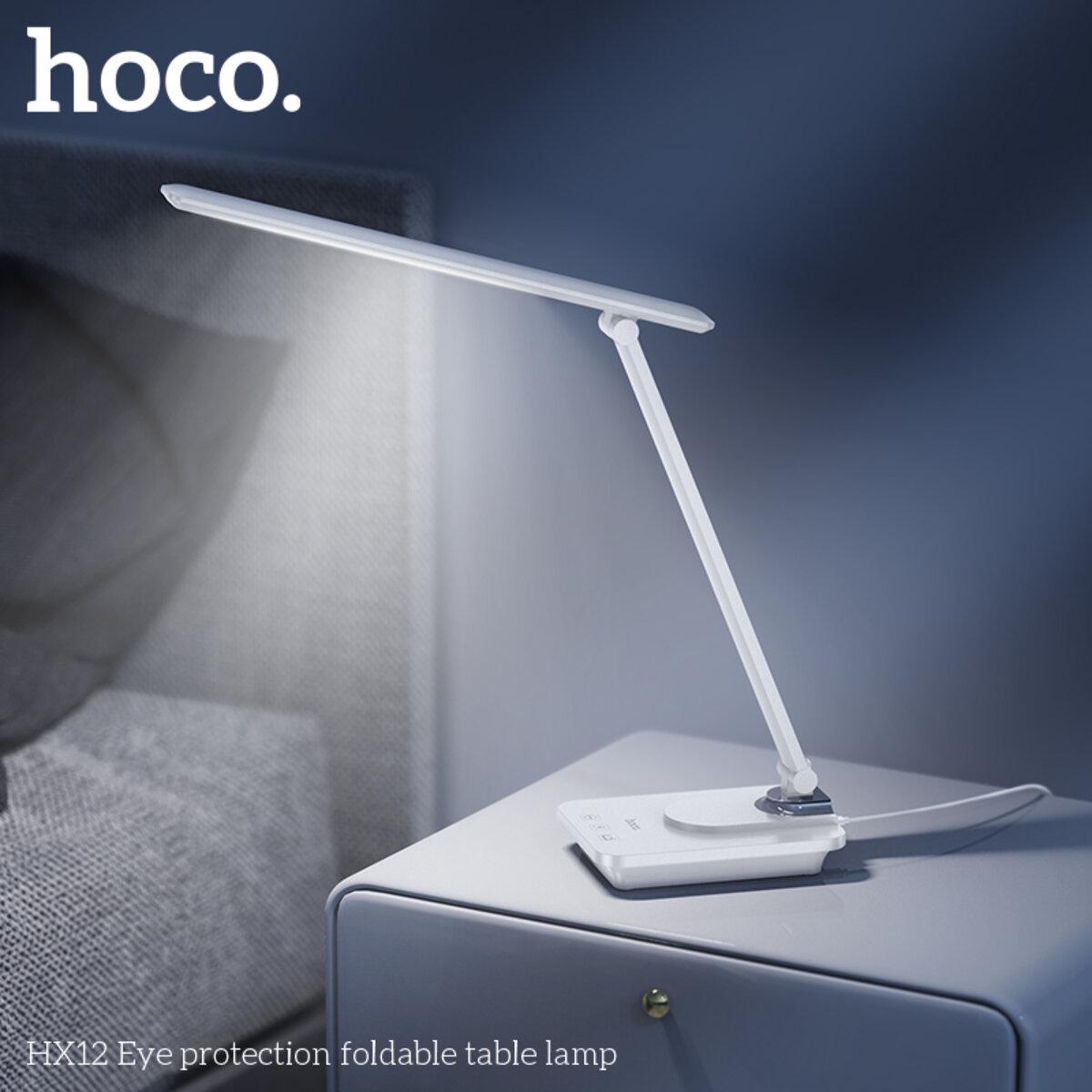 Настільна лампа Hoco HX12 Eye protection foldable table lamp Type-C 380 Lm White (6942007646642) - фото 6
