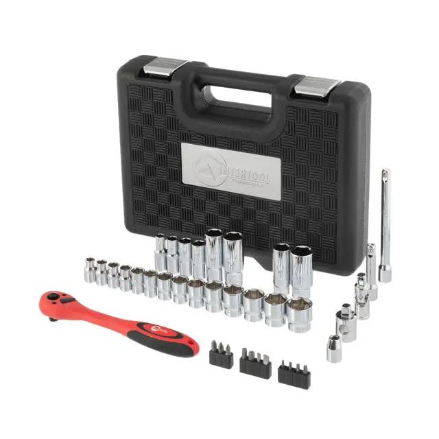 Набір головок і ключів Intertool 39 од. 3/8" Cr V (ET-6039) - фото 4 Набір головок і ключів Intertool 39 од. 3/8" Cr V (ET-6039) - фото 4