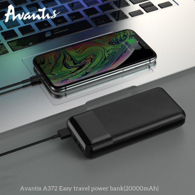 Портативное зарядное устройство Avantis A372 20000 mAh Black (44650) - фото 2