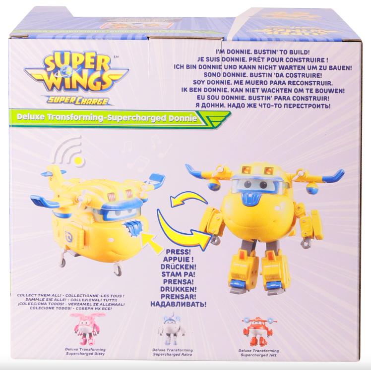 Детская игровая фигурка Super Wings Transforming-Supercharge Donnie со светом и звуком (EU740432) - фото 4