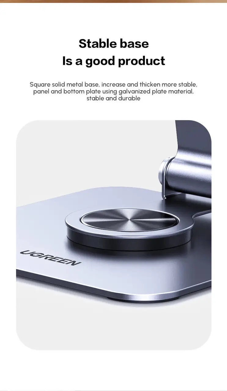 Підставка для смартфона UGREEN LP892 до 9.7'' алюмінієва з регулюванням нахилу 180° Grey (45858) - фото 4 Підставка для смартфона UGREEN LP892 до 9.7'' алюмінієва з регулюванням нахилу 180° Grey (45858) - фото 4