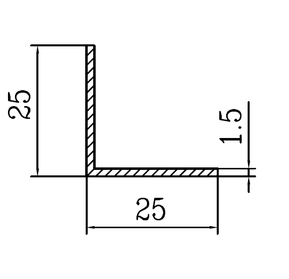 Кутник алюмінієвий 25х25х1,5 мм б.п. - фото 3
