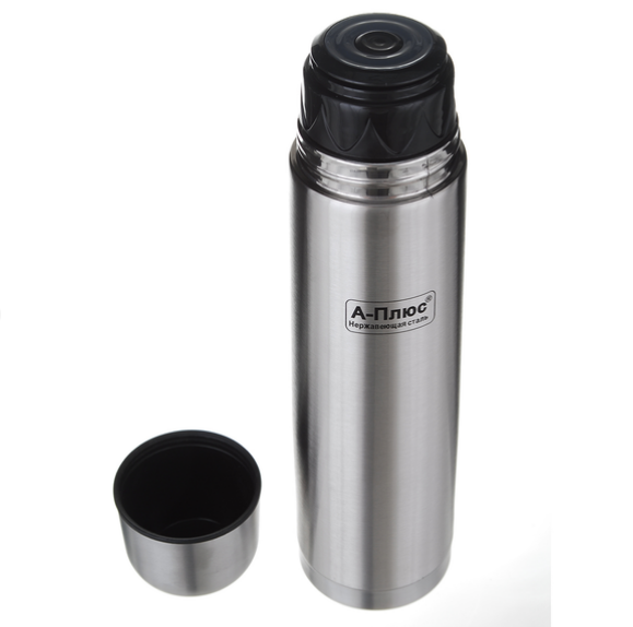 Термос з чохлом із нержавіючої сталі 1 л (a-plus 1754) - фото 2 Термос з чохлом із нержавіючої сталі 1 л (a-plus 1754) - фото 2