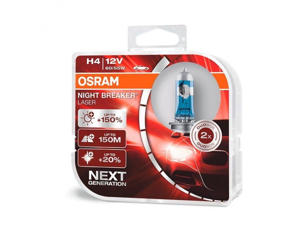 Автолампа H4 Night Breaker Laser+150 12V 60/55W P43t 2 шт. (64193NL-HCB)