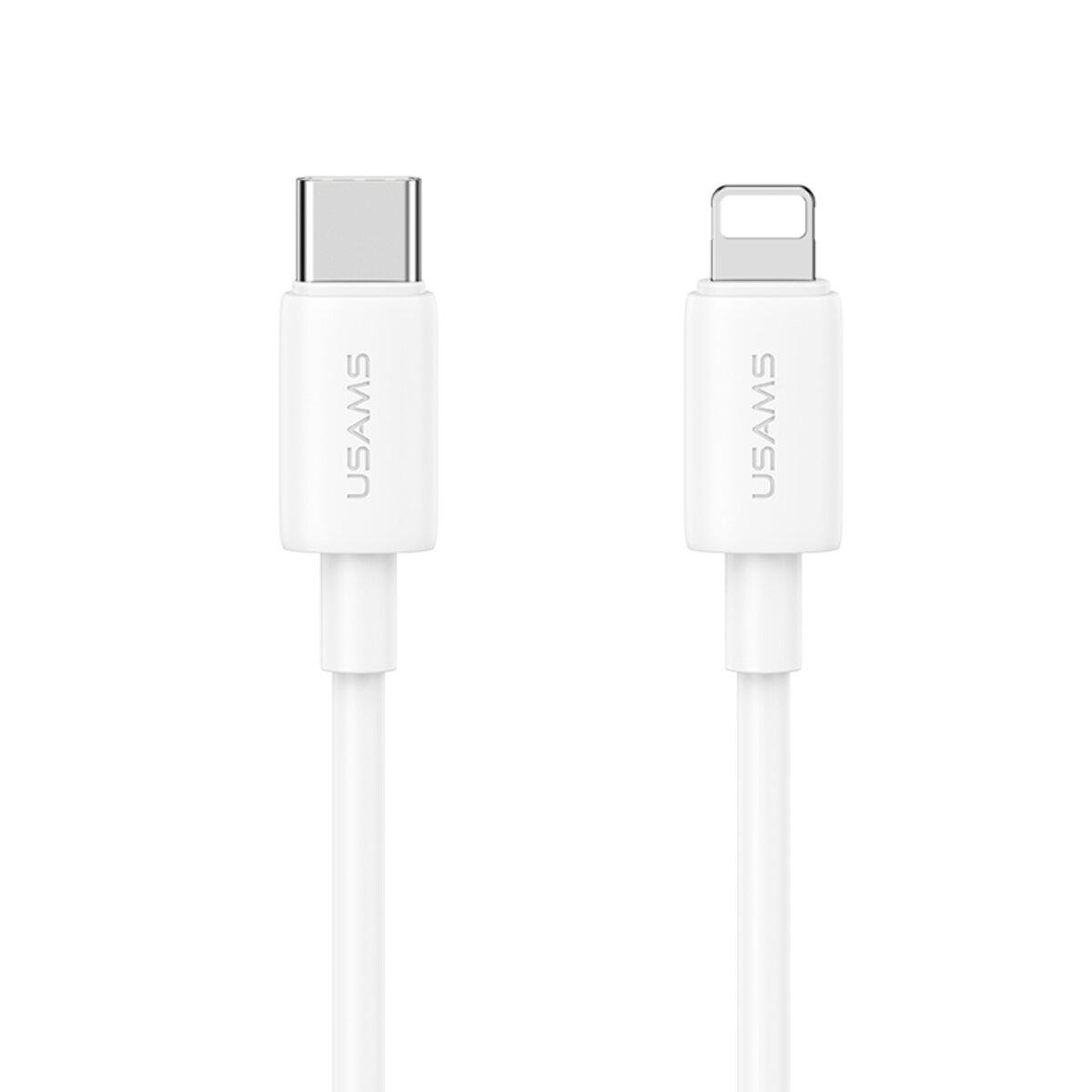 Кабель Usams SJ712 Type-C to Lightning 30W Fast Charging Data Cable 100 см White (20799831)