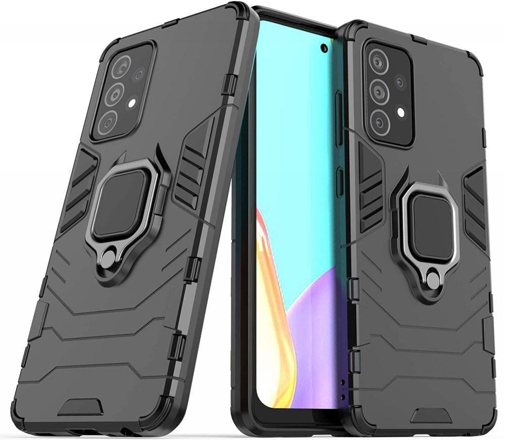 Противоударный чехол Samsung Galaxy A72 A725 (подставка кольцо) Black (21811-2B)