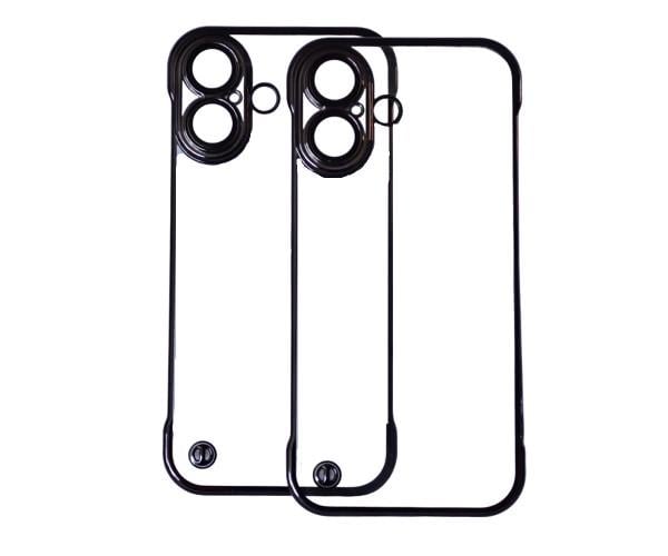 Чехол - накладка Omeve Clear Bamper для iPhone 16 Plus с защитой для камеры Черный