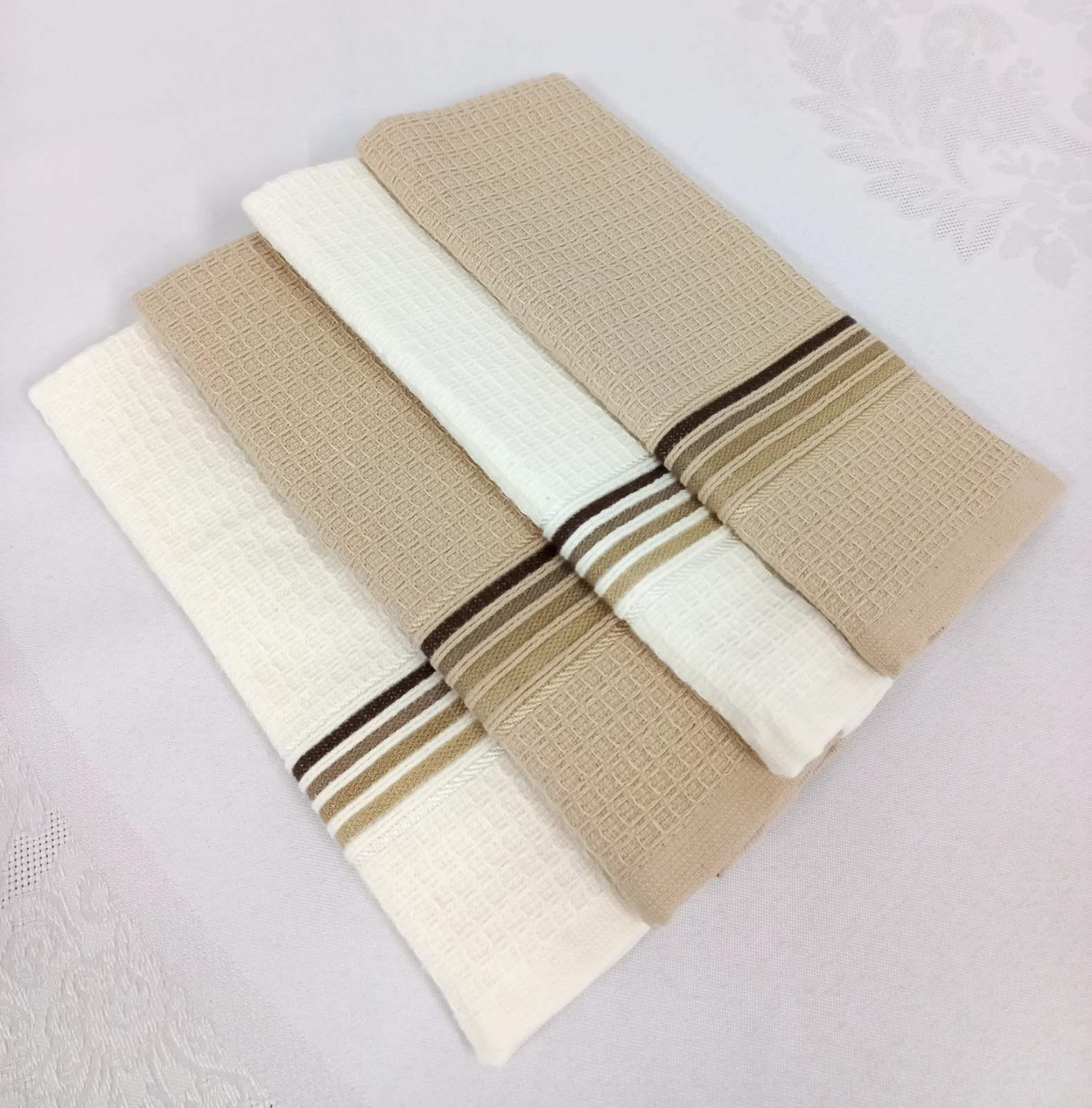 Вафельний набор кухонных полотенец Maison D'or Lines Natur 30х50 см 4 шт. (CN12200)