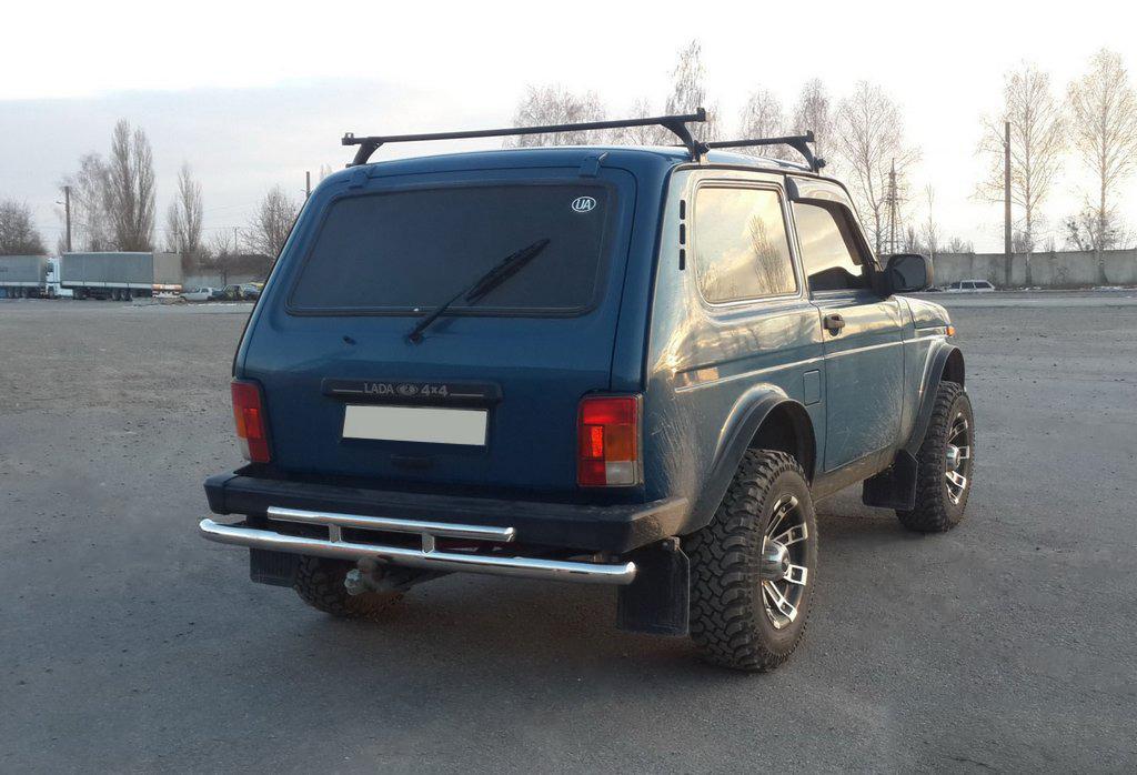 Задняя дуга AK002 double CAN для Lada Niva и Urban нержавеющая сталь Хром
