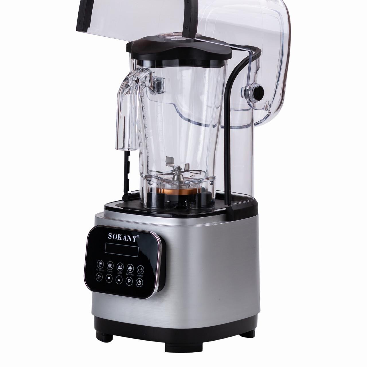 Блендер стационарный Sokany SK-03024 с чашей 2 л и звукоизоляцией 8000 Вт Сталь (27969752) - фото 5 Блендер стационарный Sokany SK-03024 с чашей 2 л и звукоизоляцией 8000 Вт Сталь (27969752) - фото 5