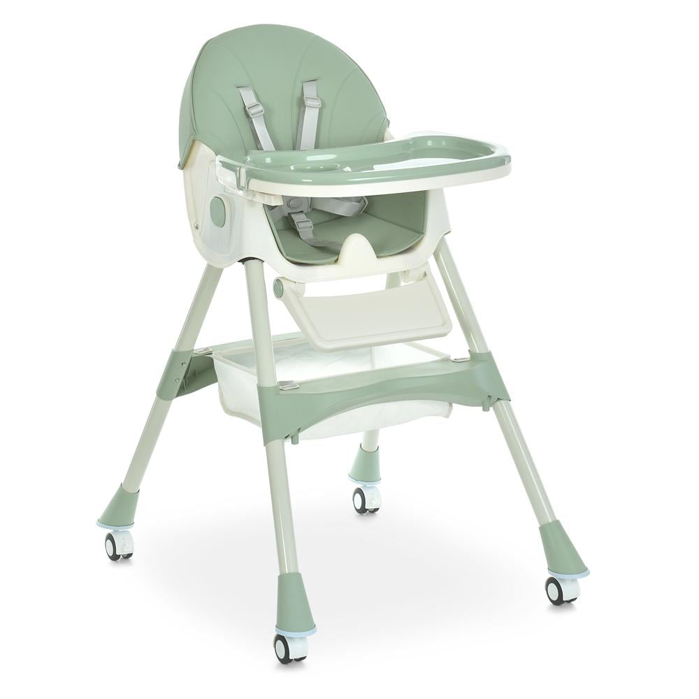 Стульчик для кормления Bambi складной с регулировкой 5-точечные ремни экокожа (M 6302-4)