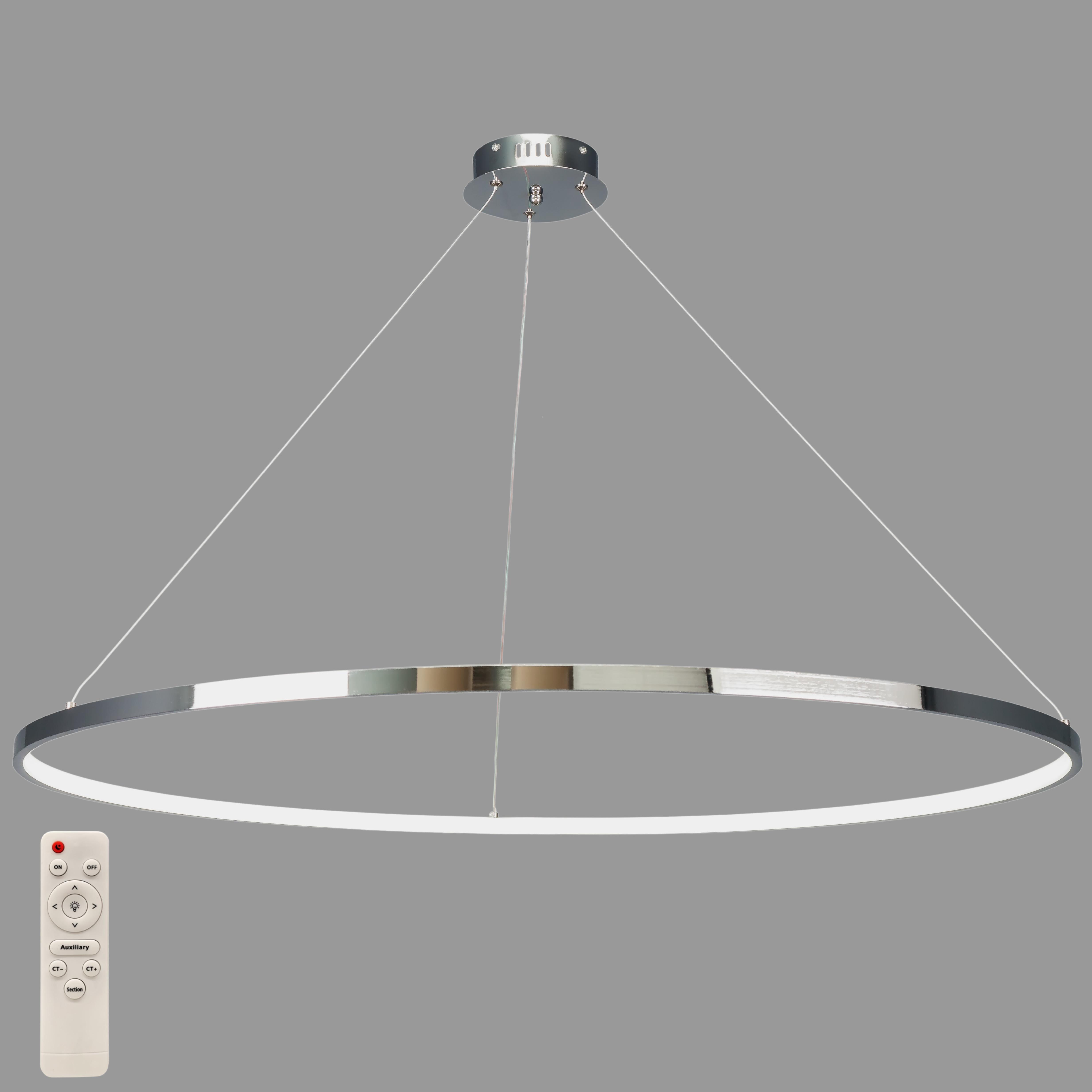 Люстра Circle кольцевая светодиодная подвесная 100 см Белый (52-9832-1 CHROME LED 1000)