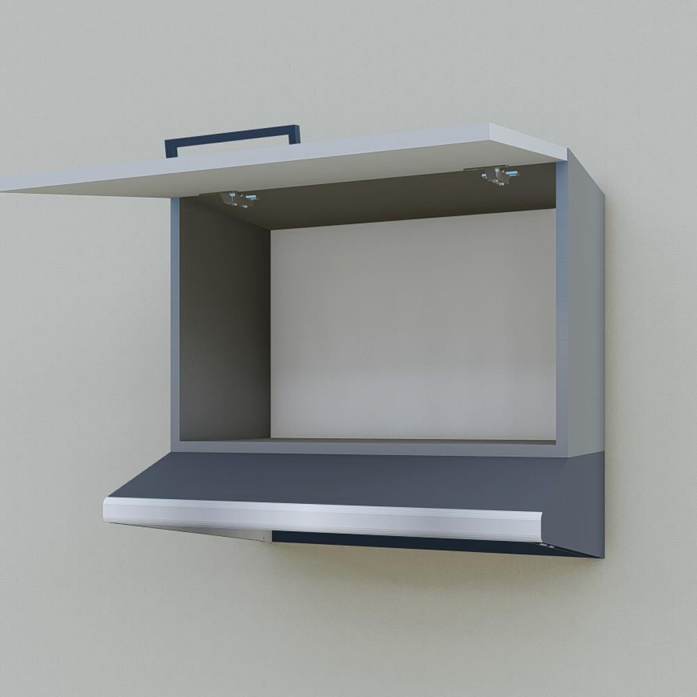 Шкаф навесной Opendoors МП2 для кухни под вытяжку 600 мм Светлый серый/Антрацитовый (МП2/15) - фото 4 Шкаф навесной Opendoors МП2 для кухни под вытяжку 600 мм Светлый серый/Антрацитовый (МП2/15) - фото 4