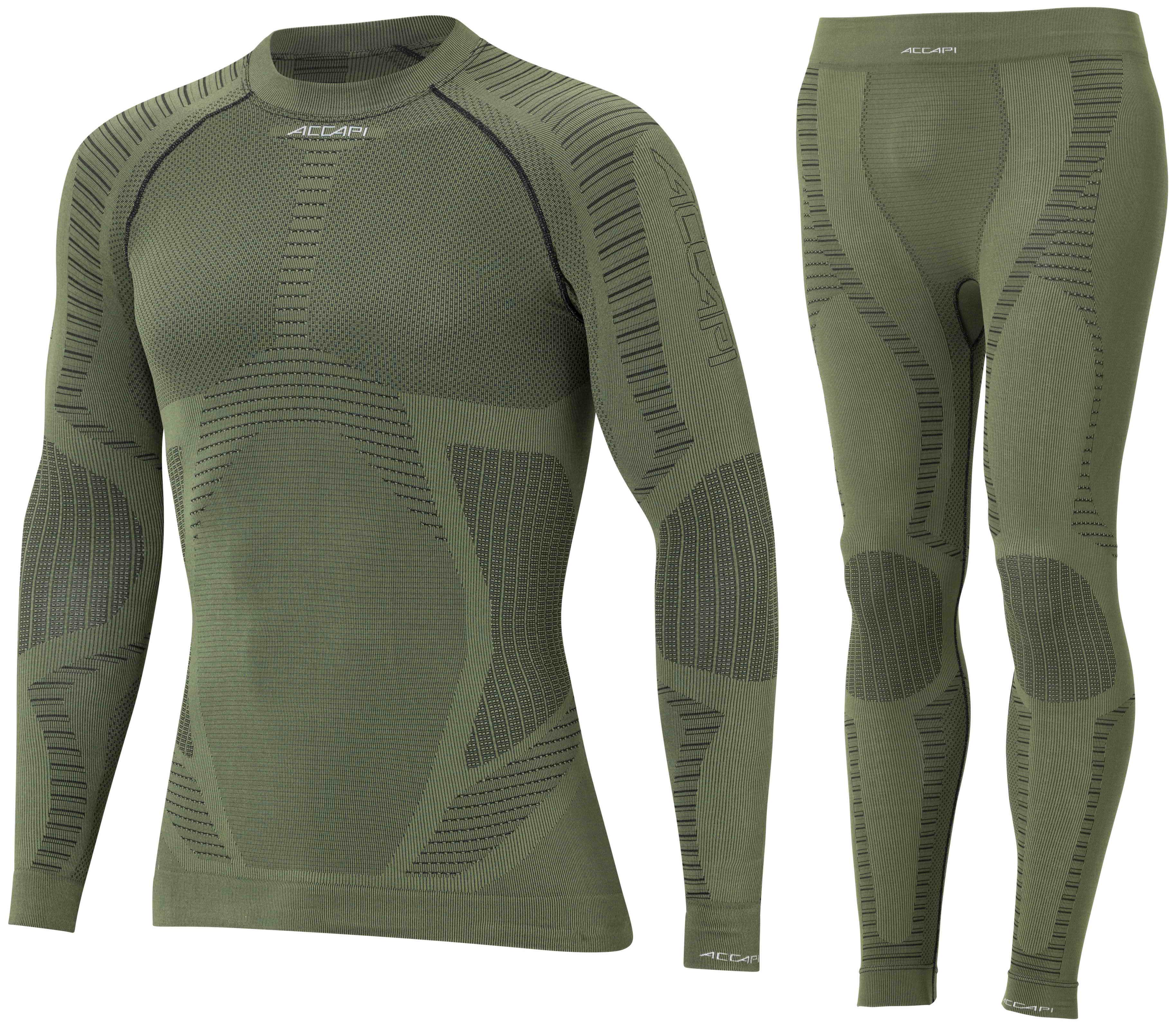 Термокофта и брюки мужские Accapi Experience XL/XXL Military/Black