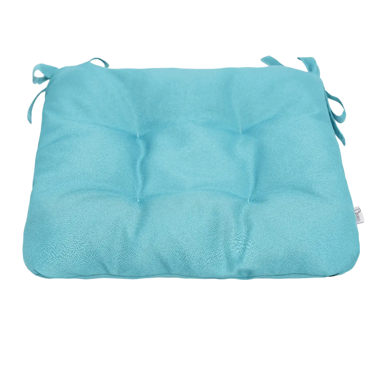 Подушка садова на стілець із зав'язками 40х40х8 см М'ятний