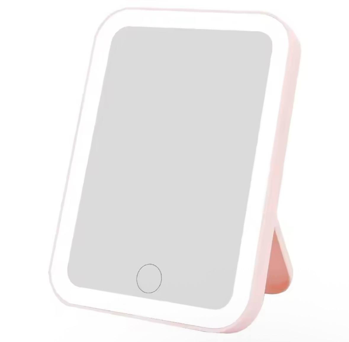 Косметическое зеркало для макияжа USB с LED подсветкой JG 002 Розовый (2e805afc) Косметическое зеркало для макияжа USB с LED подсветкой JG 002 Розовый (2e805afc)