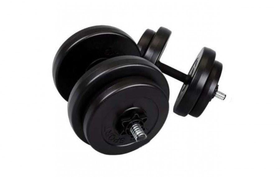 Гантелі розбірні RN-Sport з покриттям ABS 8 кг та скакалка (2764274479)