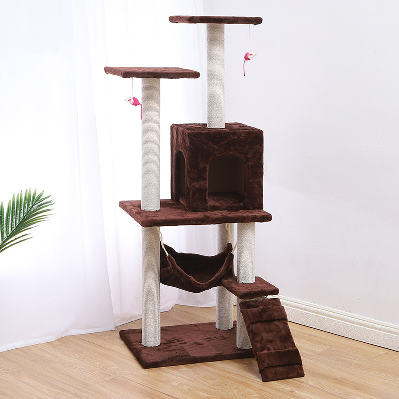 Когтеточка-домик для кота Taotaopets 047707 140x54x30 см Brown