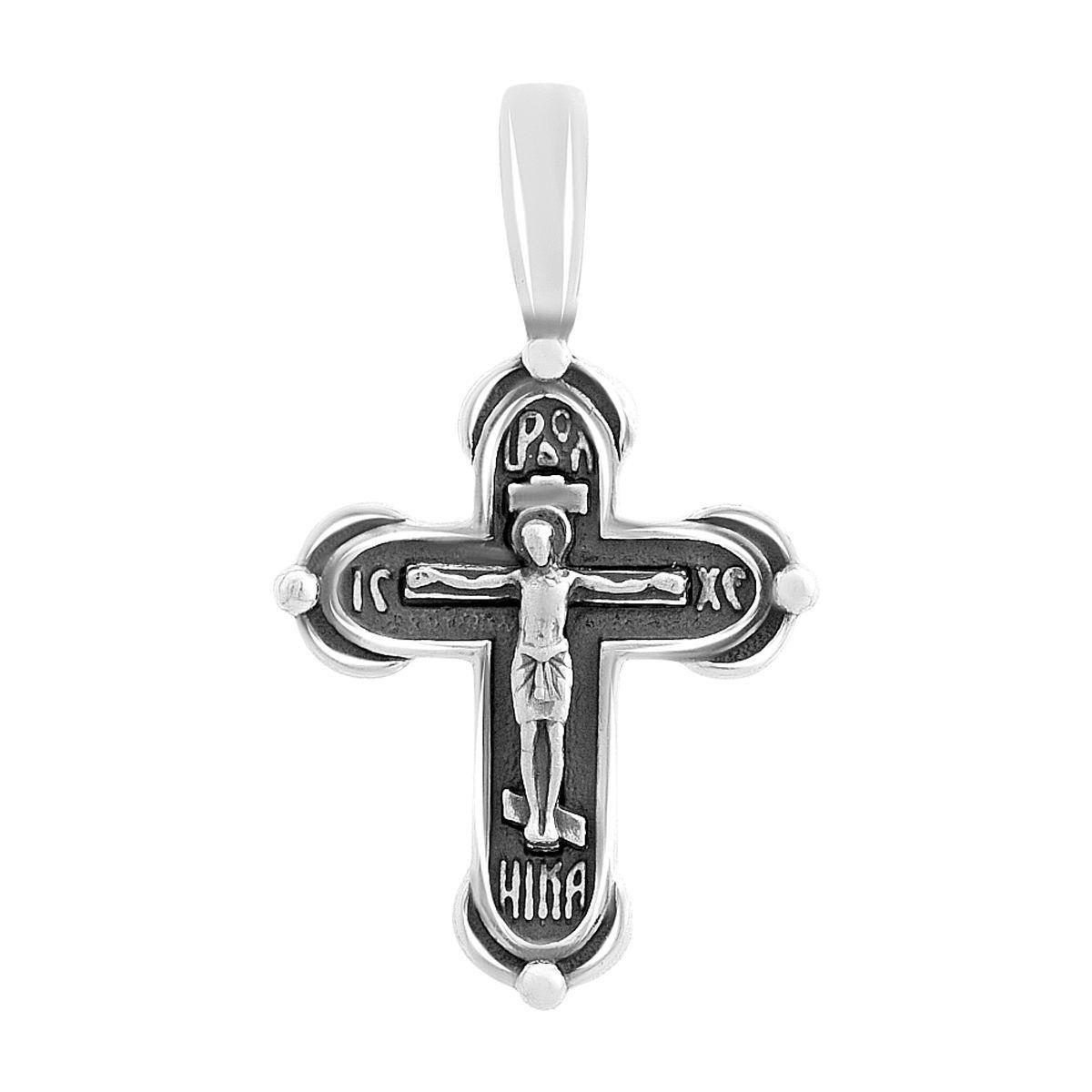 Срібний хрестик Tiva без каменів (2156871)