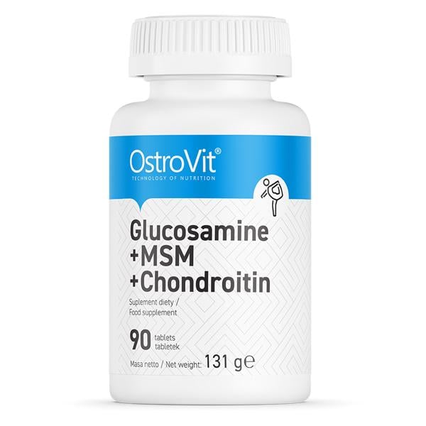 Хондропротектор OstroVit Glucosamine+MSM+Chondroitin 90 таблеток - фото 1