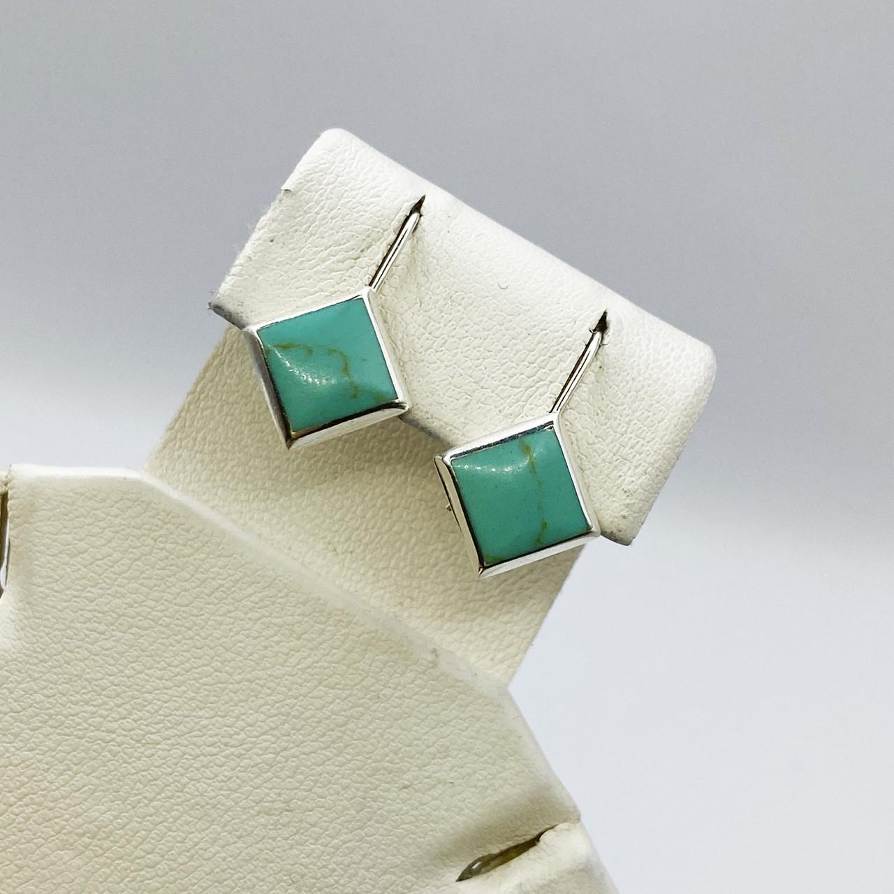 Серьги серебряные с бирюзой 1,01 г (2288522599)