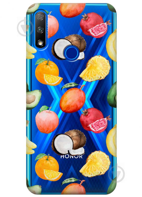Прозрачный силиконовый чехол iSwag для Huawei Honor 9X с рисунком - Фрукты (KS2706) Прозрачный силиконовый чехол iSwag для Huawei Honor 9X с рисунком - Фрукты (KS2706)