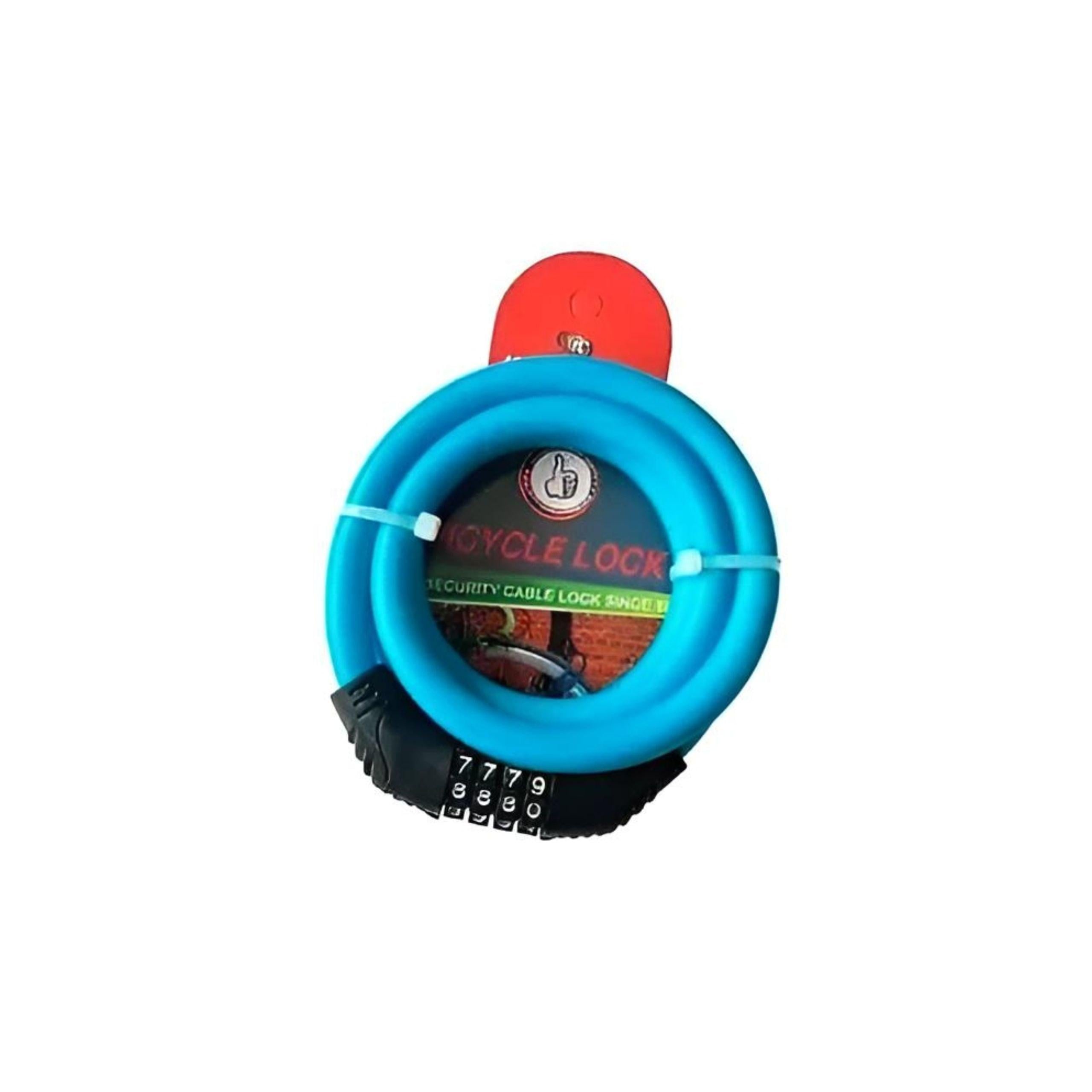 Замок велосипедный тросовый кодовый Kihuu 427L 100 см Blue (34063622)