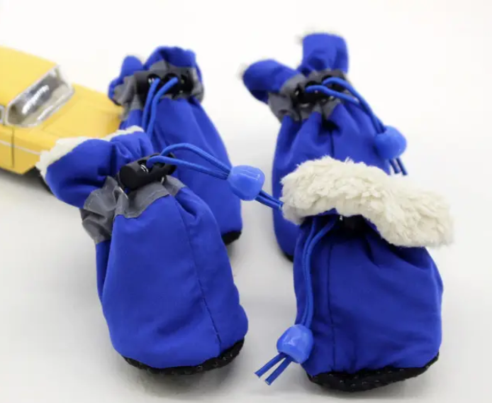 Черевики для вигулу собак м'які з флісовою підкладкою р. 6 Синій (1B0395)