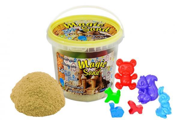 Кинетический песок Strateg Magik sand 1 кг в ведре Бежевый (372-7S)