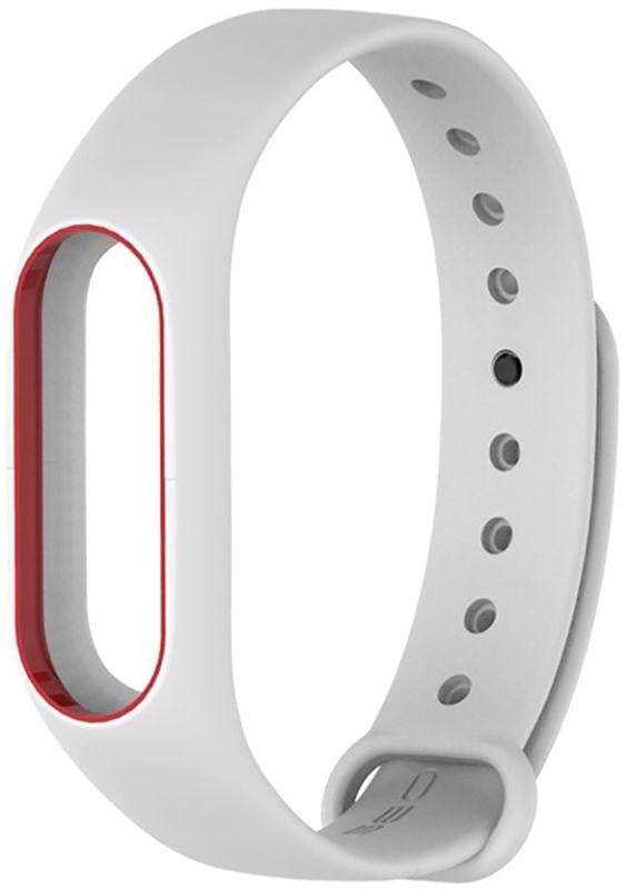 Ремешок UWatch Double Color Replacement Silicone Band For Xiaomi Mi Band 2 Line White/Red