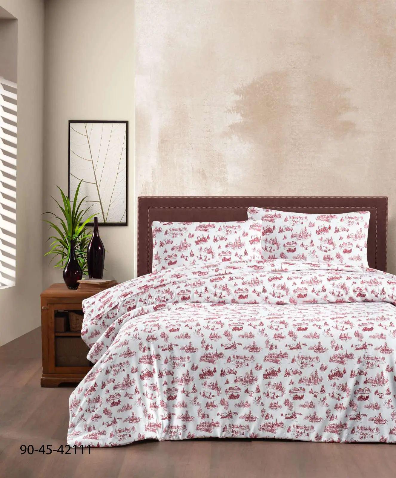 Постельное белье Cotton Collection пододеяльник/простыня и 2 наволочки износостойкие Белый с красным (opt-102735) Постельное белье Cotton Collection пододеяльник/простыня и 2 наволочки износостойкие Белый с красным (opt-102735)