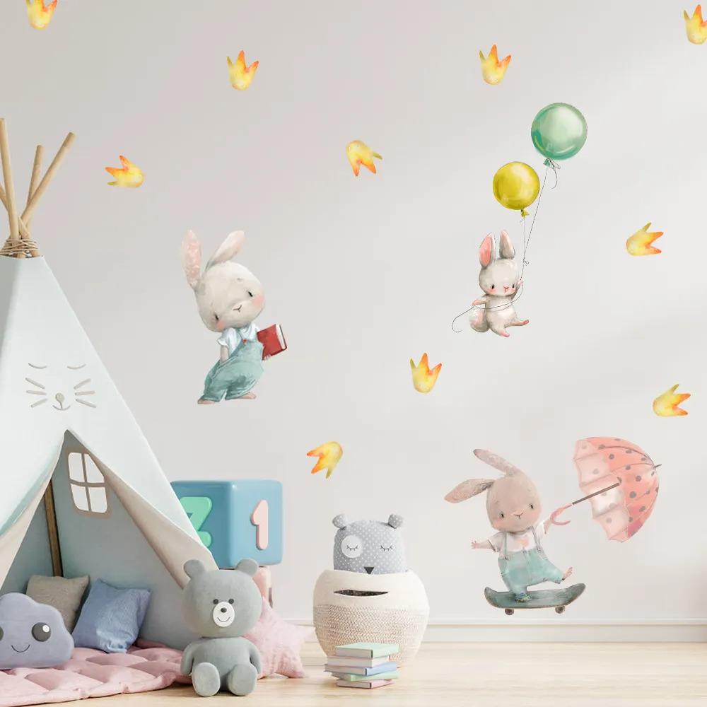 Наклейки вінілові Малята зайченя декоративні в дитячу кімнату 30х90 см - фото 4 Наклейки вінілові Малята зайченя декоративні в дитячу кімнату 30х90 см - фото 4