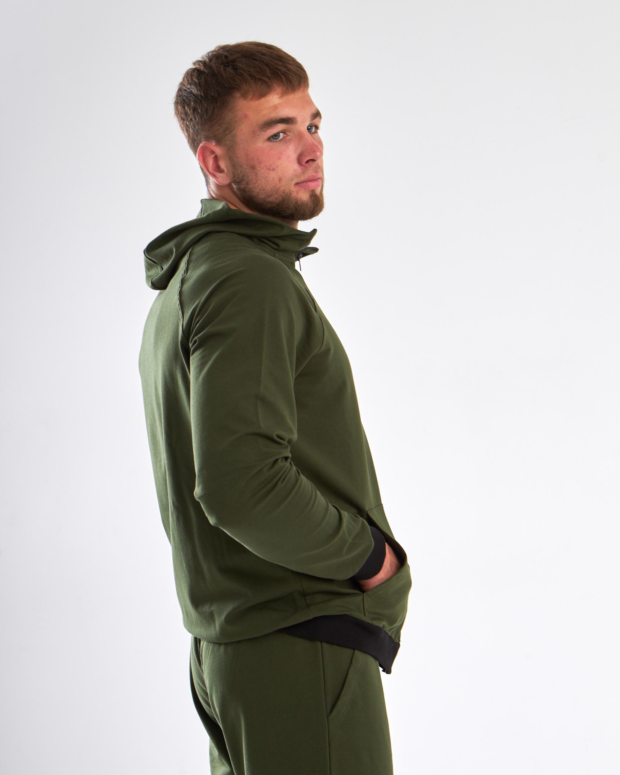 Спортивный костюм мужской р. 50 Хаки (14605358) - фото 2 Спортивный костюм мужской р. 50 Хаки (14605358) - фото 2