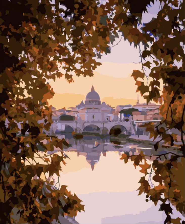 Картина по номерам Strateg Прекрасный вид на собор Святого Петра 40x50 см (VA-3725)