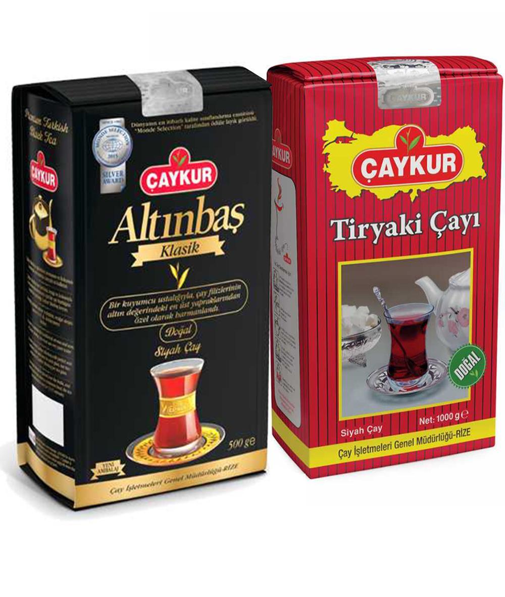 Набір чаю турецького Çaykur Altınbaş та Tiryaki по 500 г