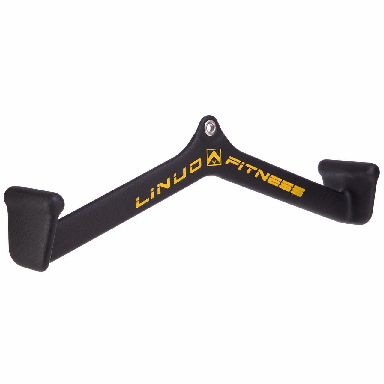 Рукоятка для тяги із середнім хватом Mide Grip нековзне покриття LINUO FITNESS TA-3700-50 61 см Чорний (2534251896)