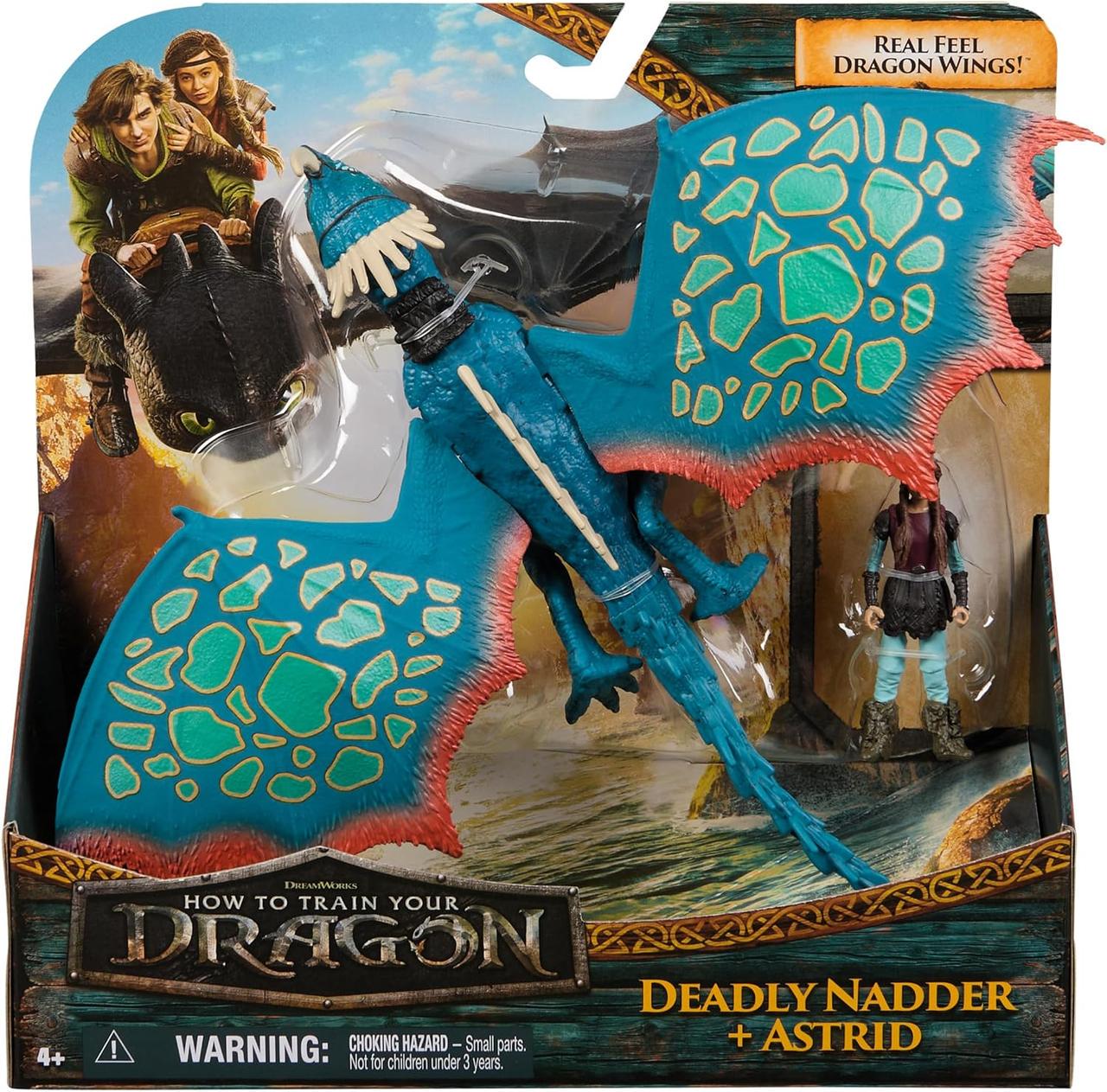 Игровой набор Dreamworks Dragons Как укротить дракона Смертоносный Змеевик и всадница Астрид