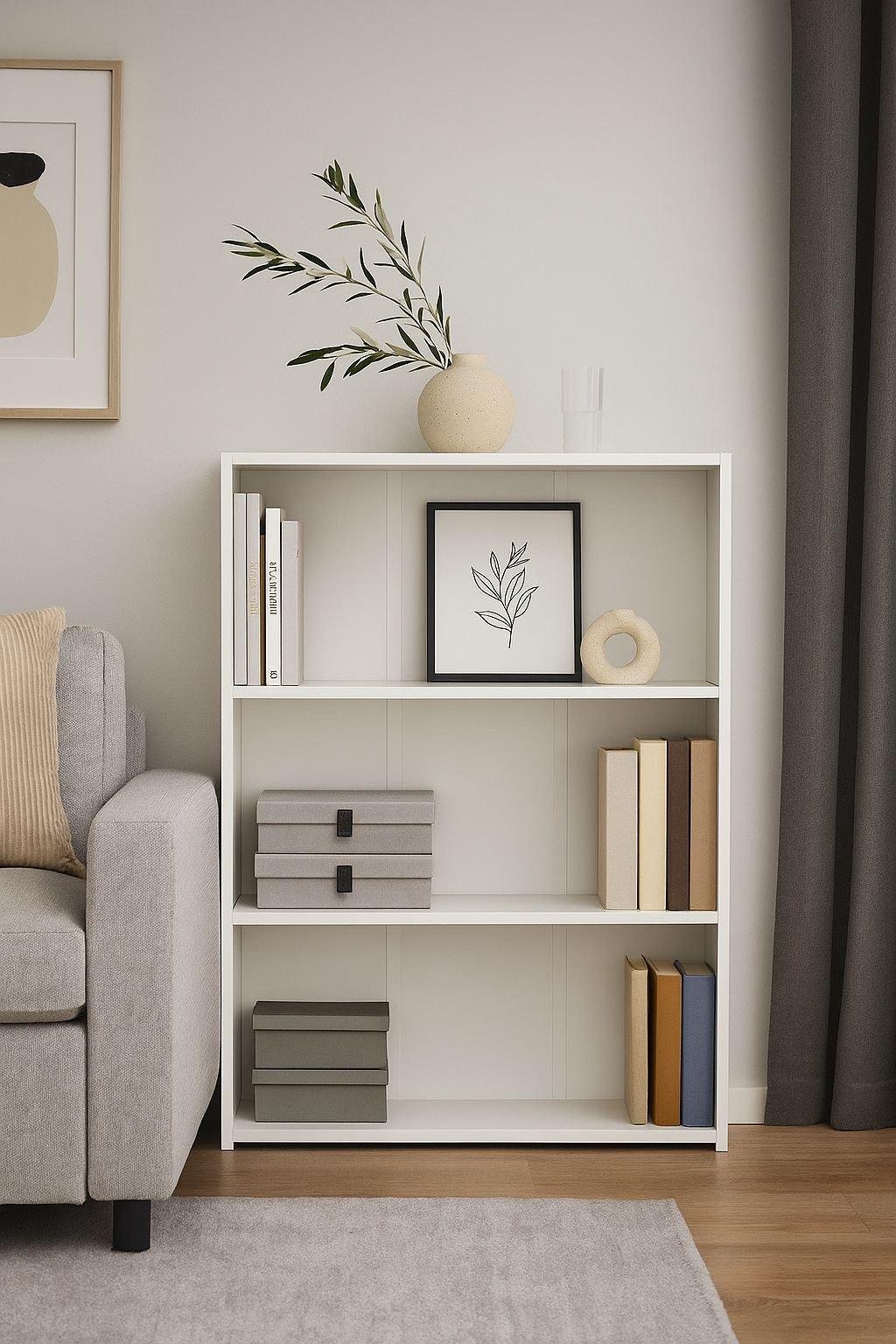 Стелаж підлоговий MEBLIBUD MODERN 100х80х30 см Білий - фото 3