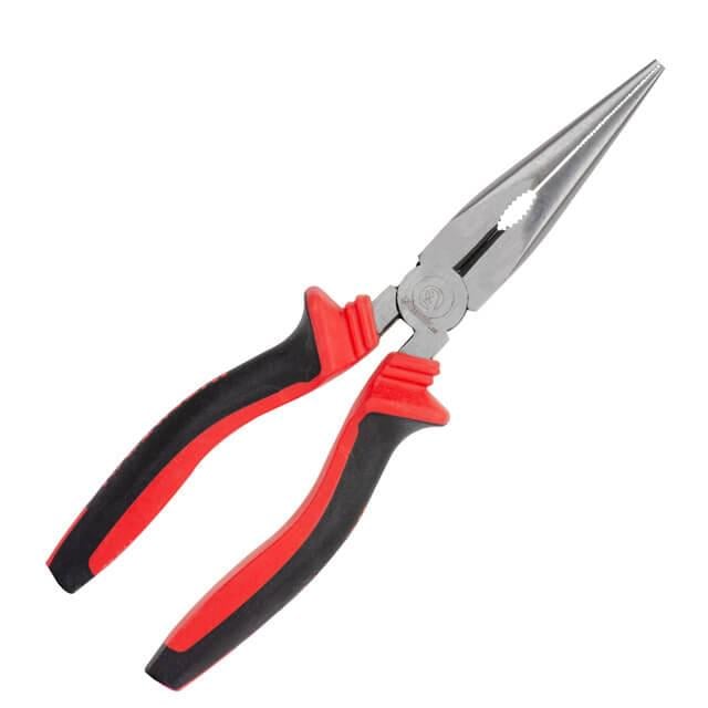 Щипці подовжені прямі Intertool NT-0140 200 мм 40CrV (129251)