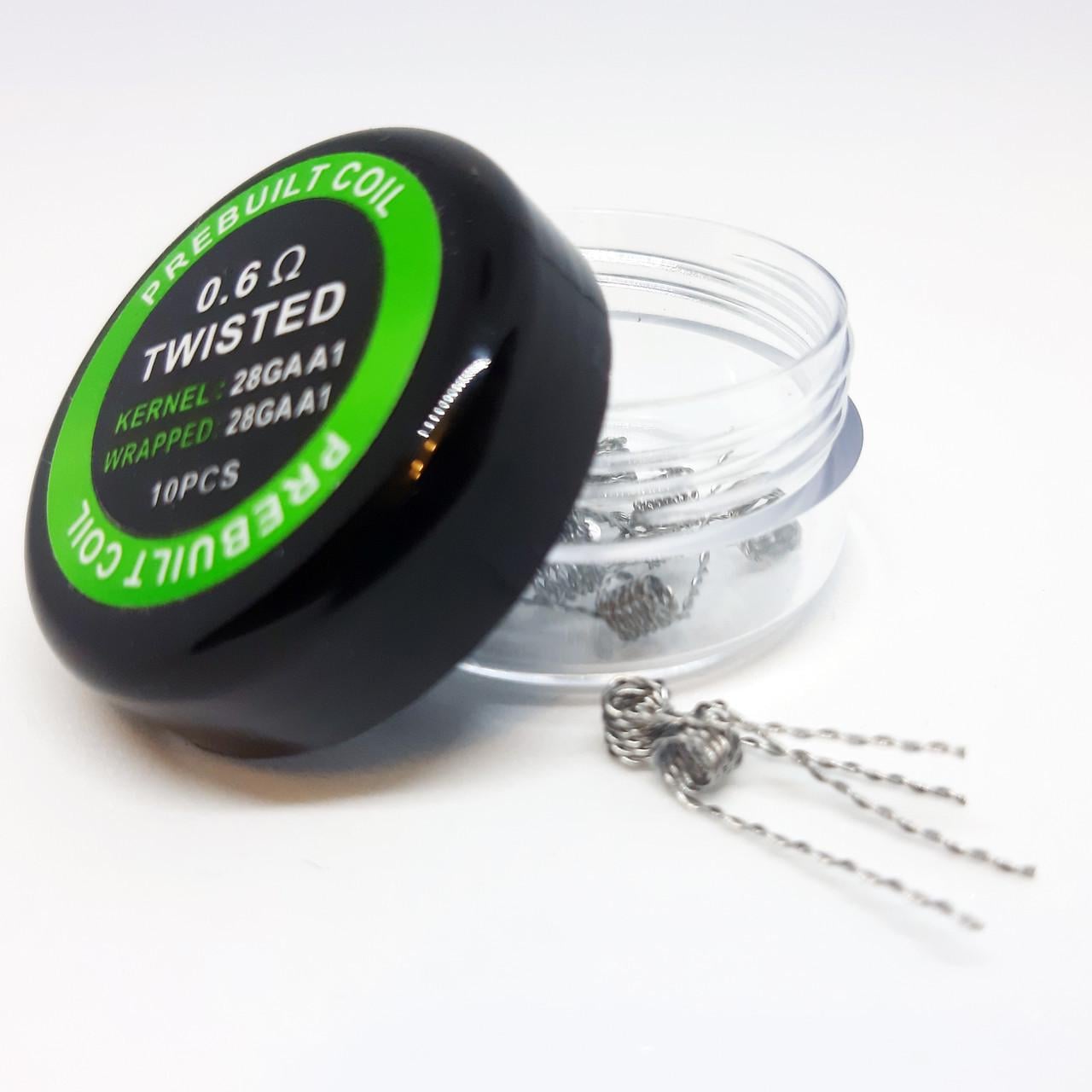 Набор спиралей для электронного кальяна PREBUILT Coil 10 шт. Twisted Kanthal 0.6 ohm