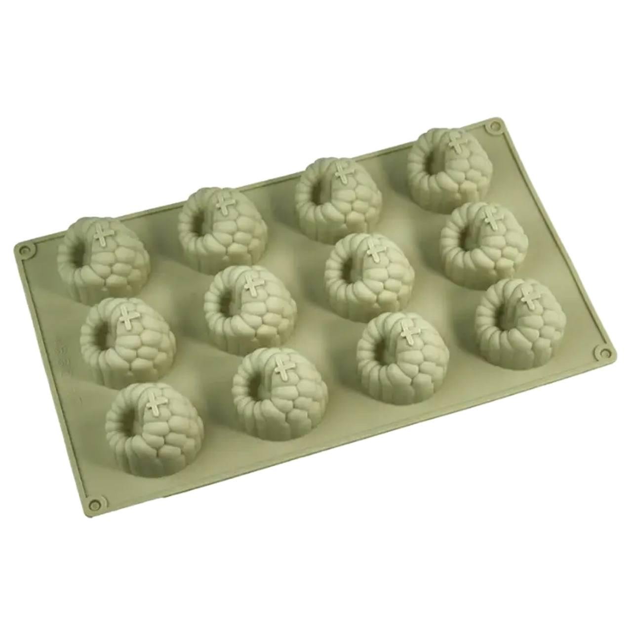 Форма для выпечки силиконовая Малина 3D ММ G455 12 ячеек (a6c03a07)