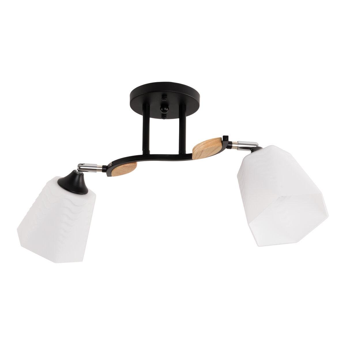 Люстра Sirius B N4867/2 BK+WOOD на 2 плафона (12409906)