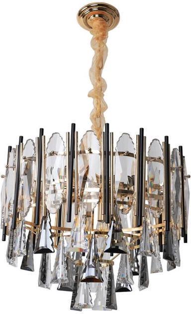 Люстра підвісна кришталева Sirius Ш 5041/500 у класичному стилі під вісім ламп Е14 IP20 480W Золотистий (00000138929)